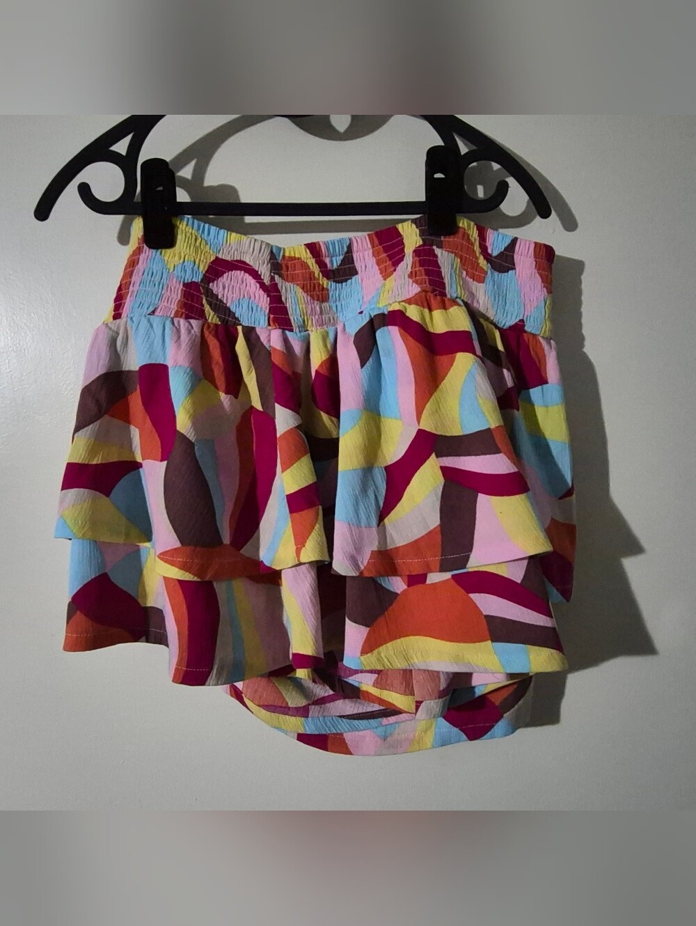 Multi-Color Tiered Ruffle Women’s Skort - Picture 2 of 3